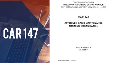 CAR 147 (BASIC) PART 1 | MODULE 10 | CAR SECTION 2