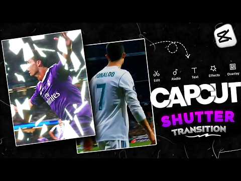 RONALDO SHUTTER TRANSITION Edit Tutorial in CapCut ⚽ |