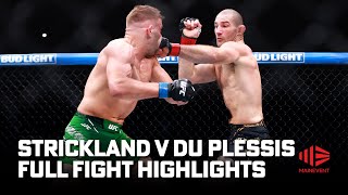 Sean Strickland v Dricus Du Plessis: Full Fight Highlights | Main Event | Fox Sports Australia image