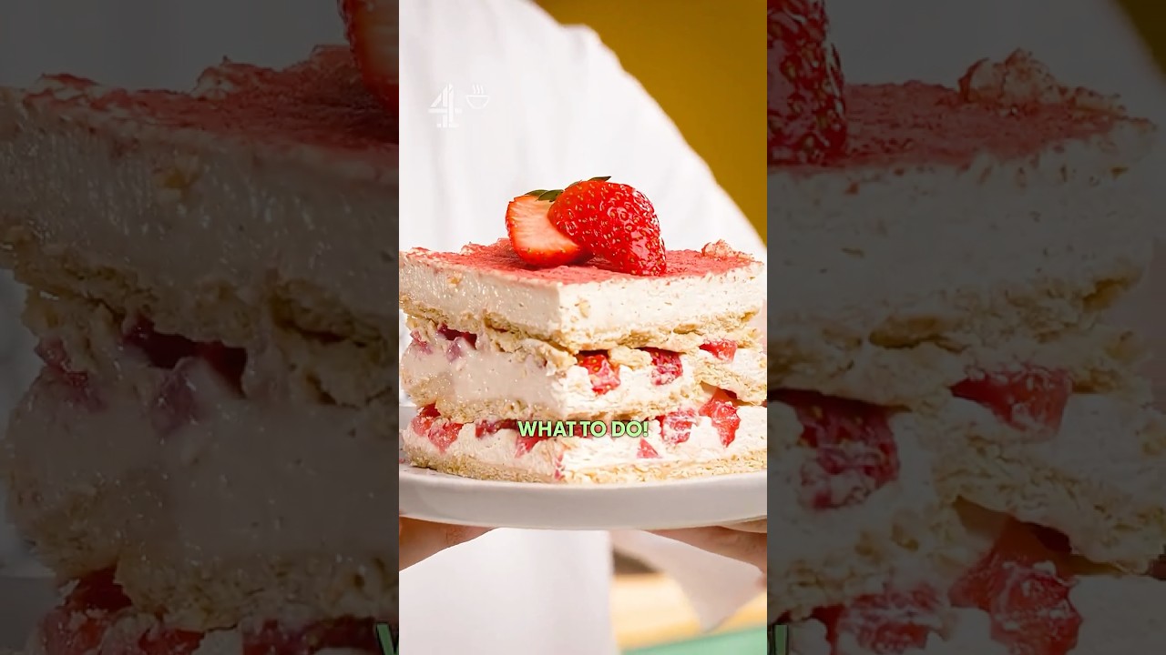 Strawberry ice box cake | #wimbledon #dessert #sweettreat #strawberriesandcream