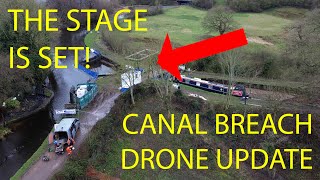 Whitchurch Canal Breach Update, Drone Footage With Commentary (12th January)