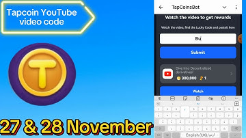 Dive Into Decentralized derivatives TapCoin Video Code | tapcoins lucky code today
