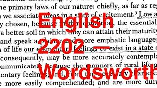 English 2202 Wordsworth