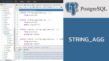 สอน PostgreSQL: การใช้ STRING_AGG (String Aggregation) เพื่อรวมข้อมูลในคอลัมน์เข้าด้วยกัน