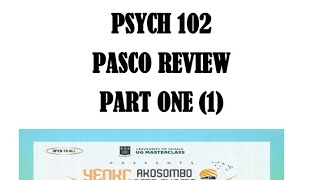 PSYCH 102 EXAMS PASCO REVIEW - 50 MULTIPLE-CHOICE QUESTIONS (PSYCHOLOGY)