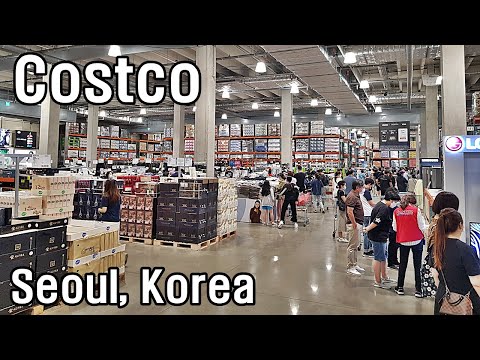 Walking and shopping at Costco Seoul, South Korea. 코스트코 걷기, 늦은 장보기.