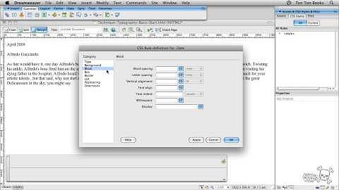 Learn Dreamweaver Tutorial: Ten Ton Dreamweaver Essentials DVD Sample 2: Typography With CSS!
