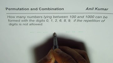 Permutation of Numbers between hundred and thousand from set of six