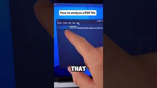 How to analyse a PDF file