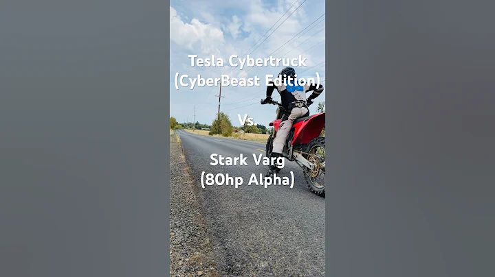 Tesla Cybertruck (CyberBeast) Vs. Stark Varg Electric Dirtbike 80hp 0-60 #cybertruck #starkvarg