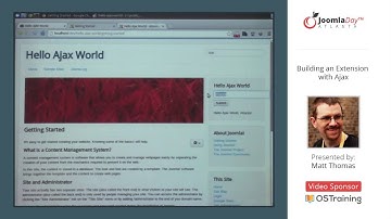 Building a Joomla Extension with Ajax by Matt Thomas