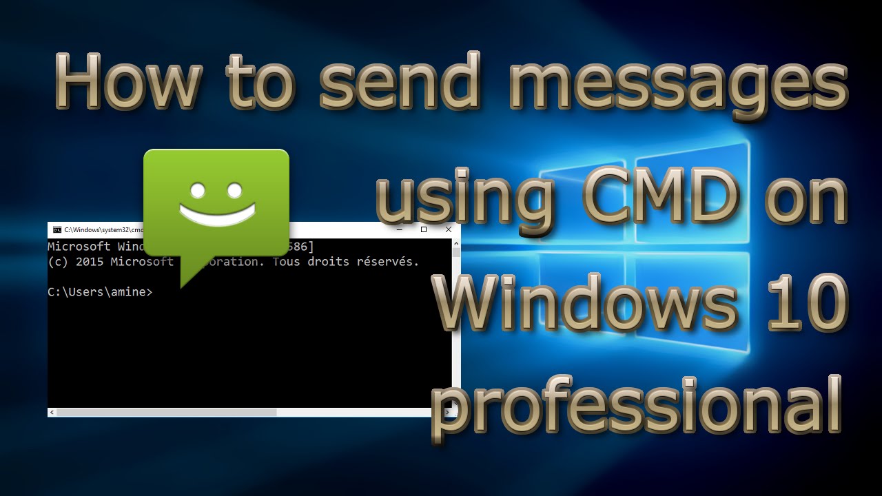 How To Send Messages Using Cmd On Windows 10 Pro Youtube