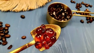 Coffee Boba ? Edible Pearls ☕️ Keto Boba Coffee l Sugar-free Molecular Gastronomy