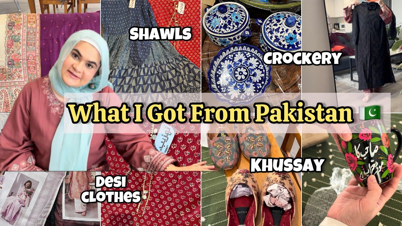 Shopping Haul From Pakistan 🇵🇰 | Shawls , Desi Clothes and Crockery 🛍️ 