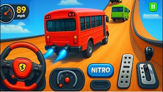 $1,000,000 Stunt Bus Goes FULL Speed | Epic Ramps, Crashes & 3D Racing 2026 | 21stCgames screenshot 2