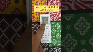 How to Lock & Unlock  AC remotes #shorts #howto