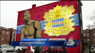 New ArtWorks murals going up in Downtown Cincinnati