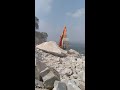 Excavator Working On Hill Excavator Working On Hill