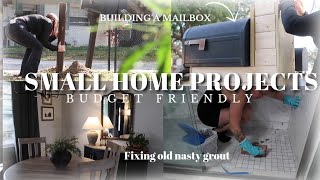 Small Home Refresh On A Budget Decorating Building A Mailbox And Grouting My Shower