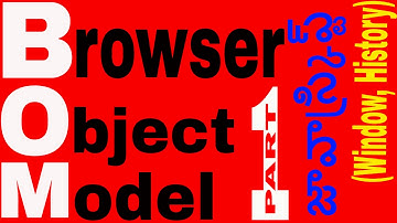 Browser Object Model (BOM) in javascript in telugu part 1 || window object || history object
