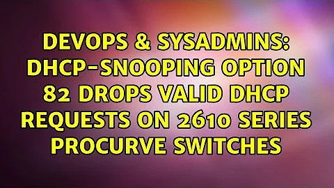 dhcp-snooping option 82 drops valid dhcp requests on 2610 series Procurve switches