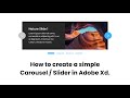 Adobe Xd Tutorial - Slider / Carousel with navigation using Component States