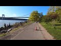 ⁴ᴷ⁶⁰ Cycling NYC (Narrated) : Hudson River Greenway to Inwood, Manhattan (May 13, 2020)