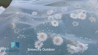 SNOWCITY Outdoor Waterproof Grommet Top Curtains for Patio, Gazebo Thermal Insulated Privacy Curtain