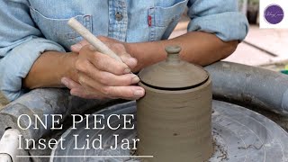 Throwing a “ONE PIECE Inset Lid Jar” on the Potter’s Wheel.@AlchemyCeramic #pottery #ceramic