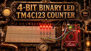 4-Bit Binary LED Counter with TM4C123 | Bare-Metal GPIO Project