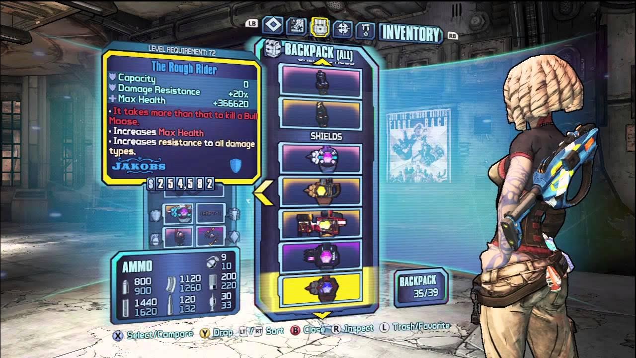 Borderlands 2 All Level 72 Character Gamesaves! YouTube