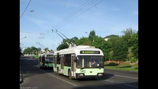 Минск, поездка в троллейбусе БКМ-321, парк.№ 5452, марш.92 (30.10.2023)