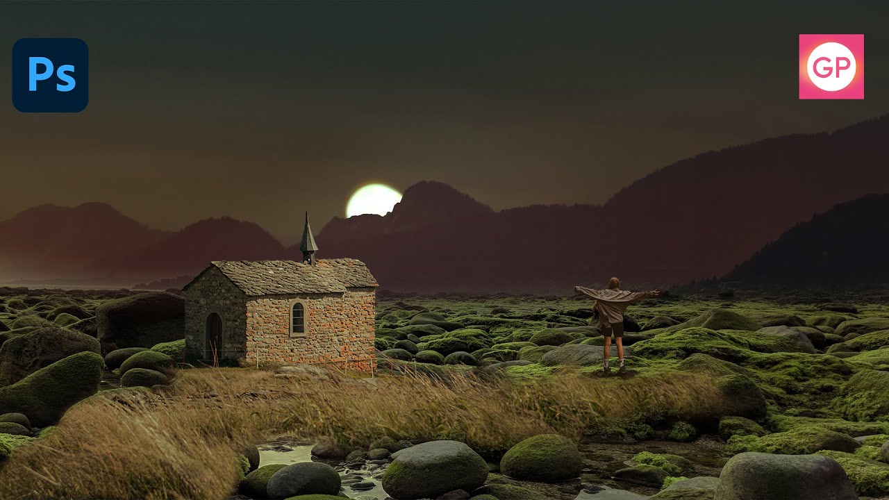 PHOTO MANIPULATION || SUNSET WITH GIRL || SPEED ART || GRAPHICS PLANET || ADOBE PHOTOSHOP