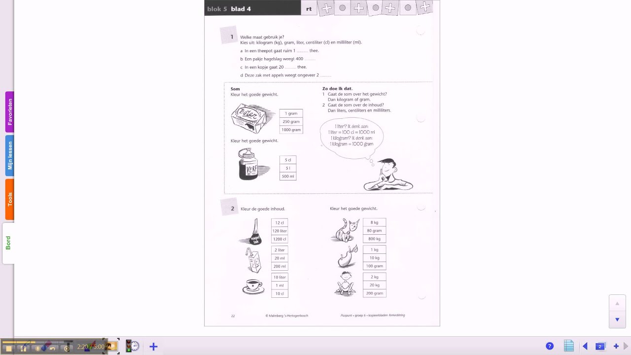 Fonkelnieuw Pluspunt 3: groep 6 blok 4 les 8 gewichten en inhoud bepalen - YouTube RX-01