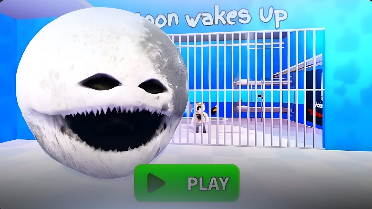 🌑The Moon Wakes Up Prison Run! Obby | Roblox - Full Gameplay
