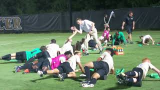 Muuss celebrates with Deacs