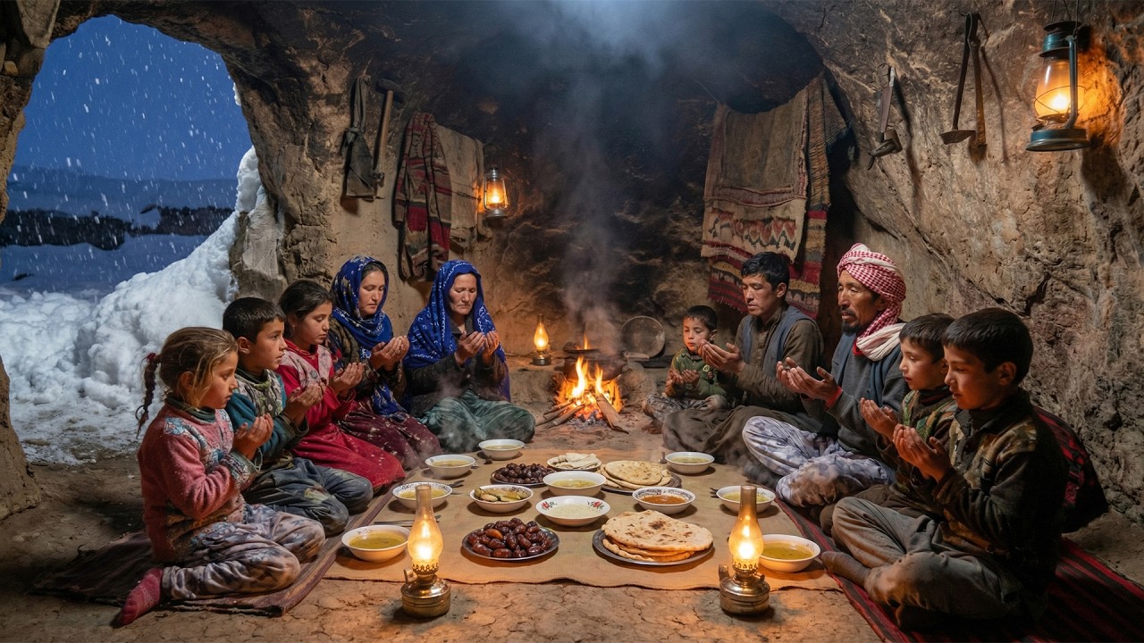 Ramadan Iftar in an Afghan Mountain Cave | Traditional Cooking