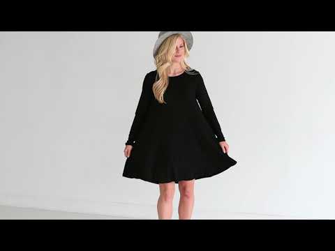 black pocket dress