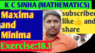Maxima and Minima (Exercise:18.1)