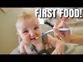 Baby Boy Eats Food For the FIRST Time *Hilarious Reaction*