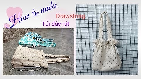 Cách may túi dây rút dễ thương.#DIY#How to make drawstring bag#yukichandiy