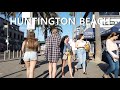 HUNTINGTON BEACH- Walking Downtown and Beach Tour, Orange County, California, USA - 4K UHD