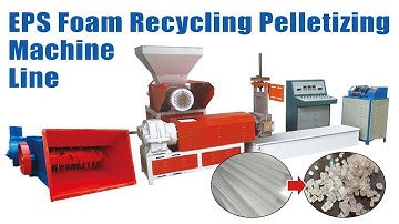 How to recycle EPS foam? Styrofoam granulator for foam recycling pelletizing #foam