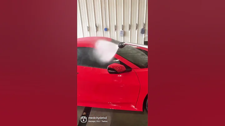 New C8 getting a quick bath before storage this winter! ❤️🪣  #medcitydetail #corvette #c8 #stingray