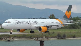 Thomas Cook Airbus A321 Takeoff from Corfu Airport