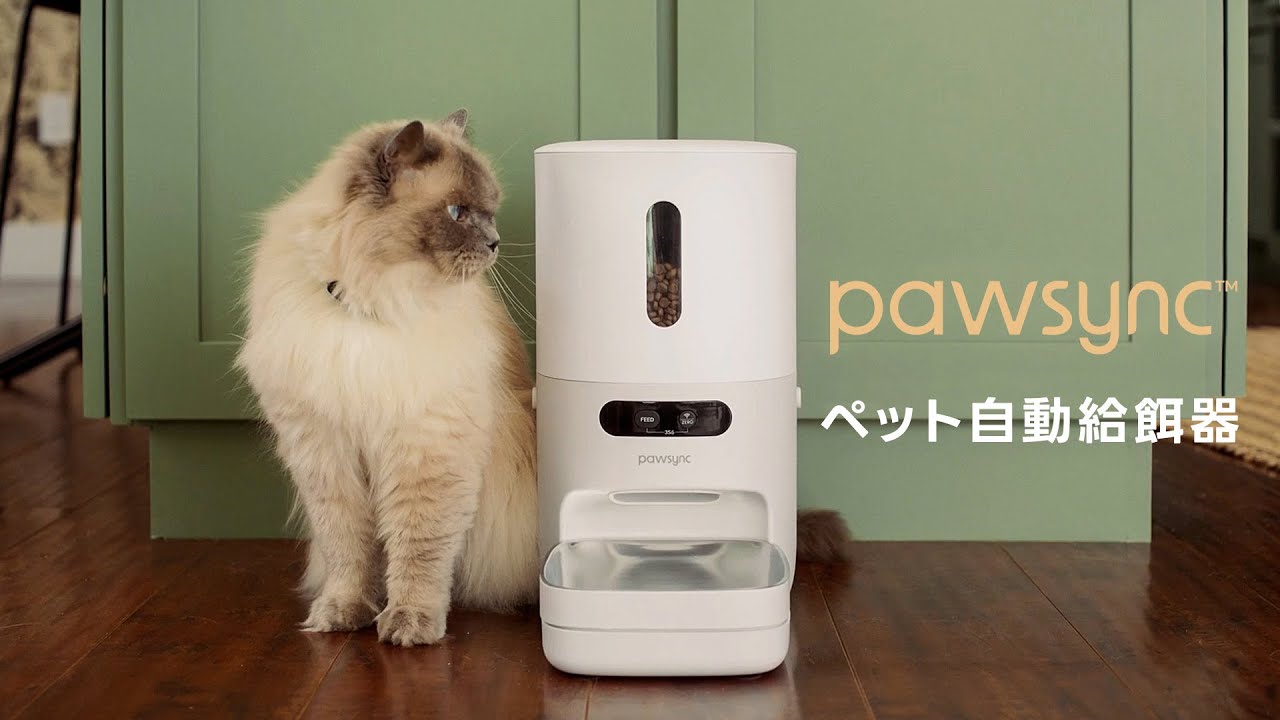 pawsync スマートペットフィーダー 自動給餌器 猫 犬 Wi-Fi対応 Pawsyncペット自動給餌器 | 製品紹介動画 - YouTube