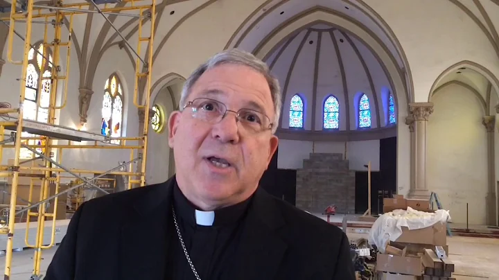 The Most Rev. Joseph R. Cistone, Bishop of Saginaw, describes renovations to the Cathedral of Mar...