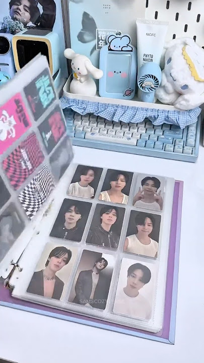 sleeving   putting away bts love yourself answer full photocard set ✨ #collection #photocardbinder