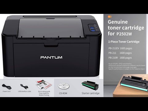 Pantum P2502W Wireless Laser Printer for Home Office Use, Black & White Printer with Mobile Printing
