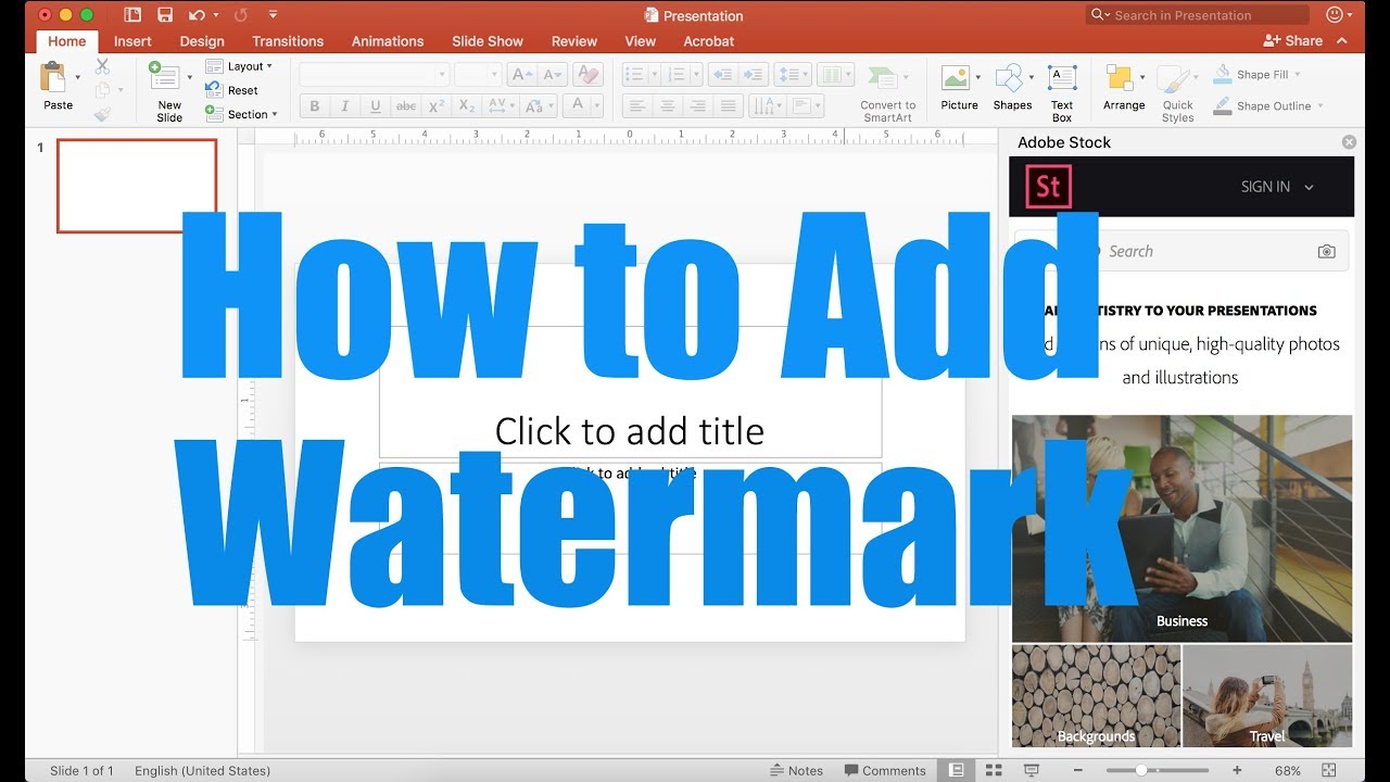 how to watermark powerpoint presentation